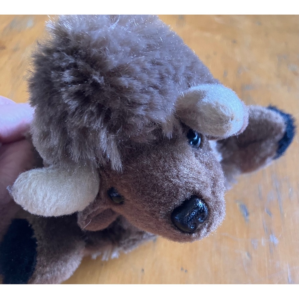 Wildlife Artists Bison Plush Puppet Small Brown Buffalo Stuffed Animal